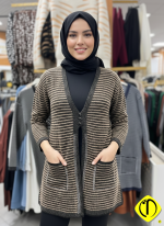 Yumoş örgü hırka, yeni model unisex çizgili hırka, bayan ve erkek örgü hırka