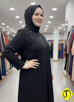 Yeni Model Jakarlı Maya Kumaş Battal Yelek - Şık ve Konforlu Büyük Beden Kadın Yeleği - Görsel 5