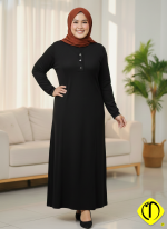 Likralı Kışlık Penye Elbise | Büyük Beden Konforlu Şıklık