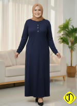 Likralı Kışlık Penye Elbise | Büyük Beden Konforlu Şıklık - Görsel 4