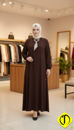 Sami Özdoğan Likralı Penye Elbise | Büyük Beden Konforlu ve Zarif