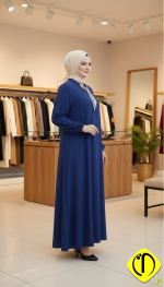 Sami Özdoğan Likralı Penye Elbise | Büyük Beden Konforlu ve Zarif - Görsel 5