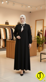 Sami Özdoğan Likralı Penye Elbise | Büyük Beden Konforlu ve Zarif - Görsel 7