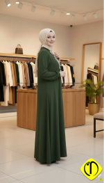 Sami Özdoğan Likralı Penye Elbise | Büyük Beden Konforlu ve Zarif - Görsel 11