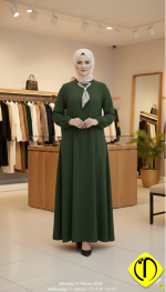 Sami Özdoğan Likralı Penye Elbise | Büyük Beden Konforlu ve Zarif - Görsel 12