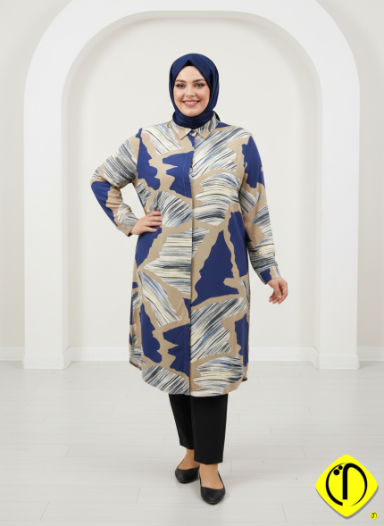 Sami Özdoğan Özel Viskon Tunik | Desenli & Uzun Bayan Tunik