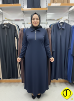 Sami Özdoğan Likralı Mevsimlik Penye Elbise | Konforlu ve Zarif