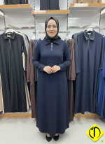 Sami Özdoğan Likralı Mevsimlik Penye Elbise | Zarif ve Konforlu Tasarım - Görsel 2