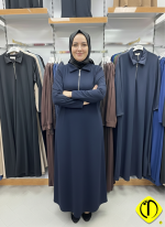 Sami Özdoğan Likralı Mevsimlik Penye Elbise | Konforlu ve Zarif - Görsel 3