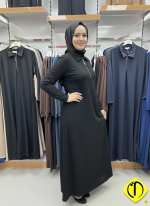 Sami Özdoğan Likralı Mevsimlik Penye Elbise | Konforlu ve Zarif - Görsel 6