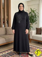 Sami Özdoğan Likralı Penye Elbise | Büyük Beden ve Uzun Boy Konforu - Görsel 3