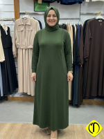 Sami Özdoğan Likralı Penye Elbise | Büyük Beden Konforlu Şıklık - Görsel 2