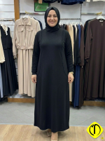 Sami Özdoğan Likralı Penye Elbise | Büyük Beden Konforlu Şıklık - Görsel 3